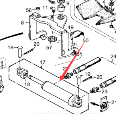 进口铣刨机输料带摆动油缸3272