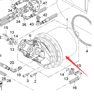 铣刨鼓进口减速机2228352