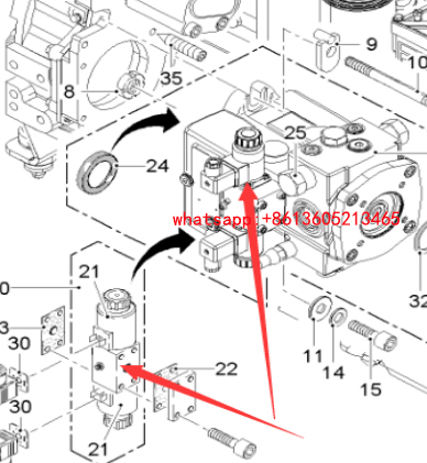 铣刨机行走泵电磁阀总成138916