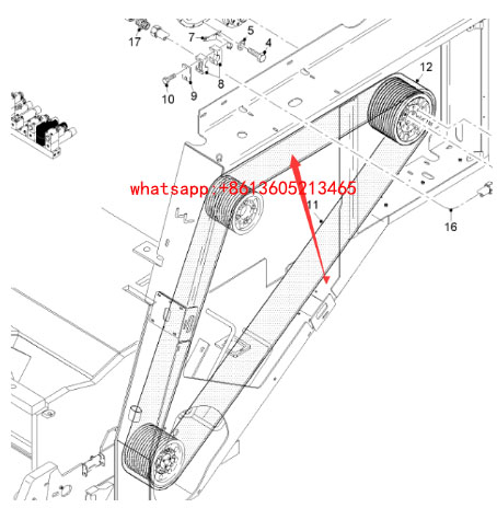 进口铣刨机铣刨毂皮带138901