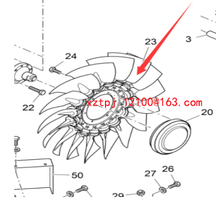 进口摊铺机风扇零件号2036952 进口摊铺机风扇零件号2036952