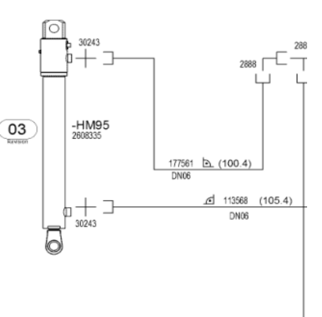 铣刨机输料边板油缸2608335 铣刨机输料边板油缸2608335